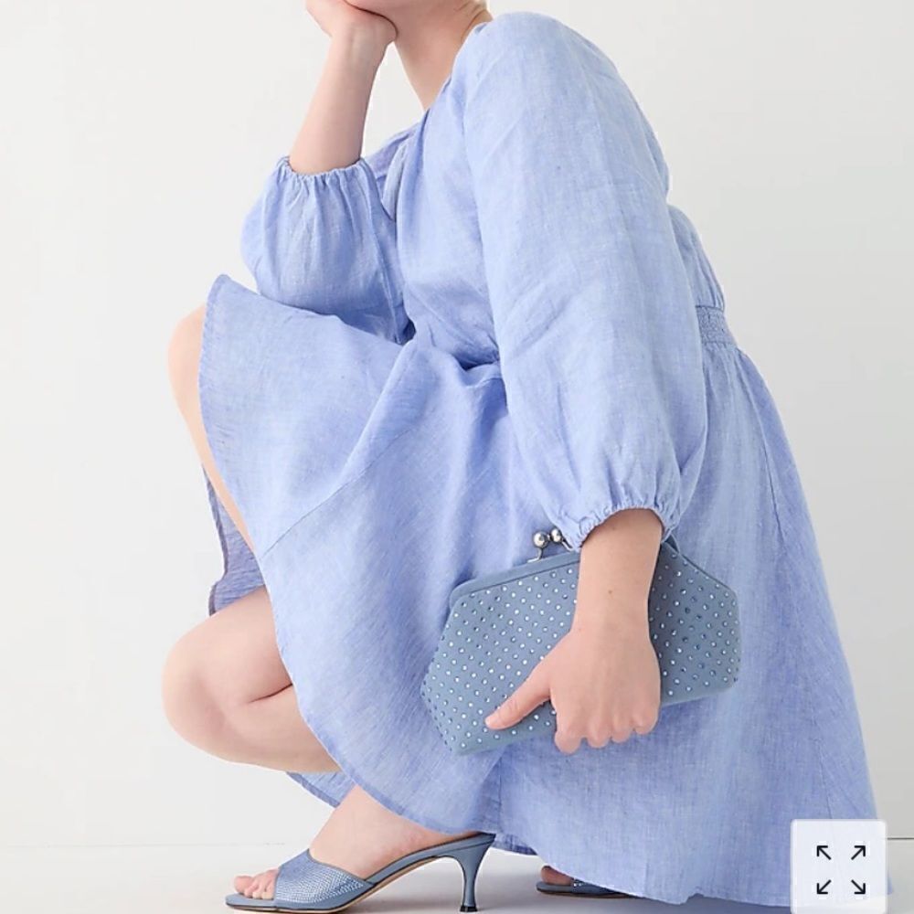 J.Crew Palermo smocked-waist mini dress in linen - Picture 2 of 7